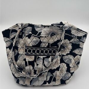 Vera Bradley Camellia Sweetheart Tote SHOULDER Bag Purse White Floral *Retired*